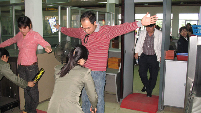 An ninh tại các sân bay đang được siết chặt. ảnh: Đình Thắng