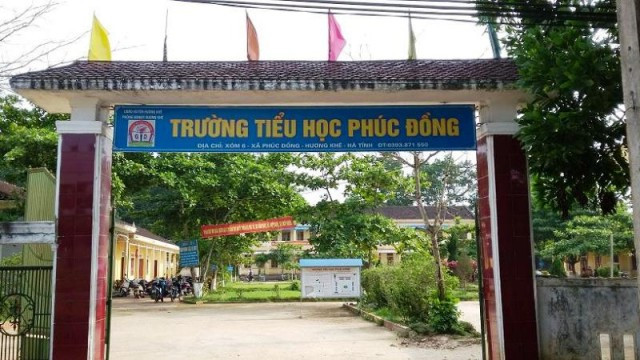 Trường Tiểu học Phúc Đồng nơi xảy ra sự việc. Ảnh: Zing