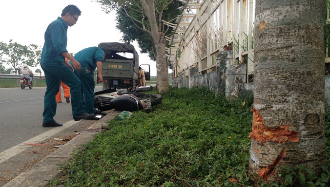 Hiện trường vụ tai nạn.