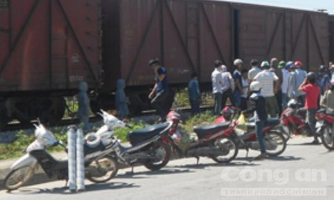 Hiện trường nơi anh Hùng bị nạn. Ảnh: Báo CA TP.HCM