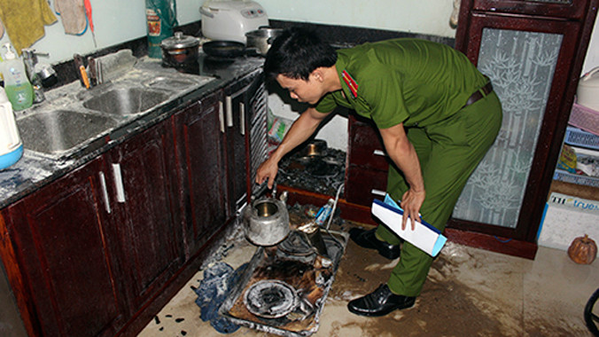 Hiện trường vụ cháy.