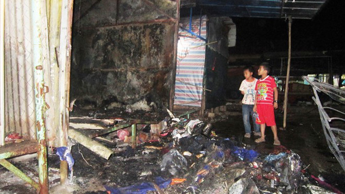 Hiện trường vụ cháy. Ảnh: V.Đ.