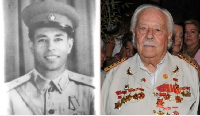 Ông Nguyễn Văn Lập thời trẻ và khi về già.