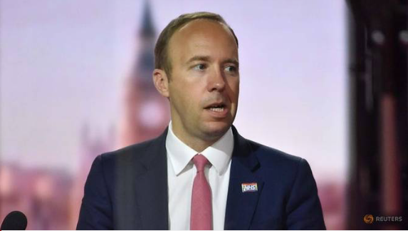 Bộ trưởng Y tế Anh Matt Hancock. (Ảnh: Reuters)