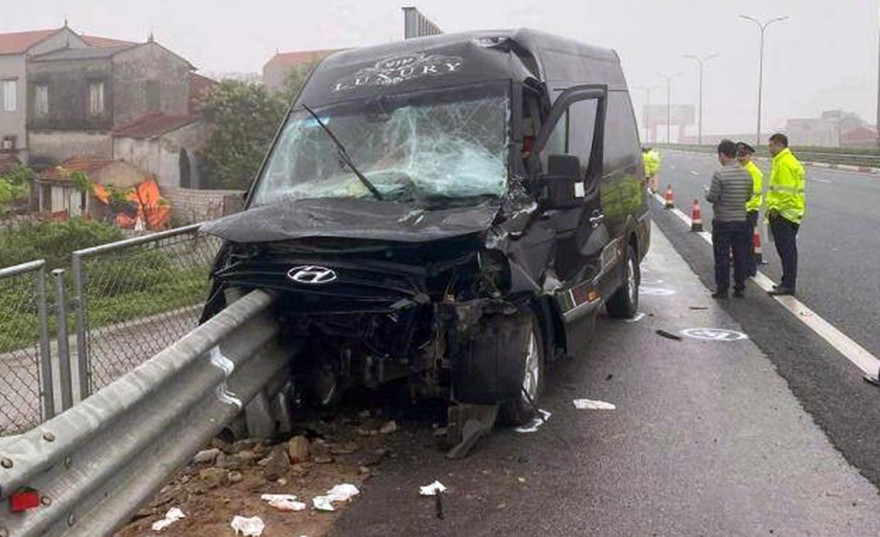 Hiện trường vụ tai nạn.