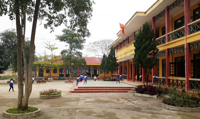 Trường Tiểu học và THCS Yên Lễ. Ảnh: Hoàng Lam.