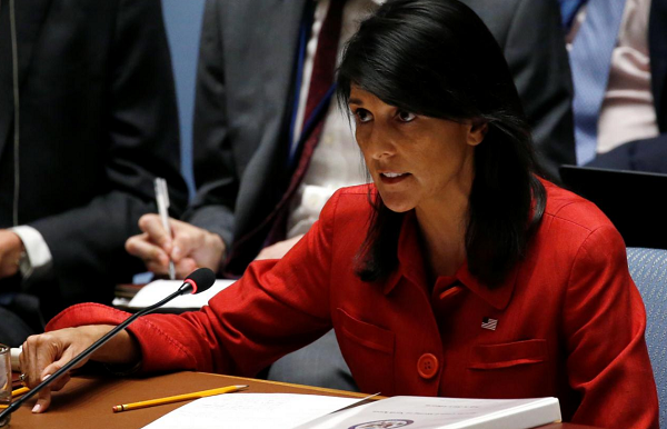 Bà Nikki Haley, Đại sứ Mỹ tại Liên Hợp Quốc. Ảnh: Reuters
