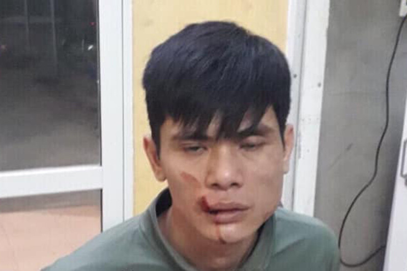 Nam thanh niên bị bắt giữ.