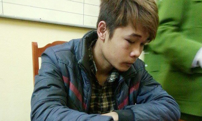 Hung thủ tại cơ quan điều tra. Ảnh: Nguyễn Dương