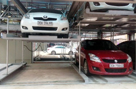Bãi đỗ xe cao tầng góp phần tiết kiệm quỹ đất cho Hà Nội