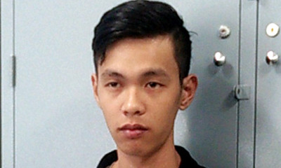 Thạch tại cơ quan điều tra. Ảnh: Quốc Thắng