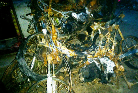 Hiện trường do Giàu phóng hỏa