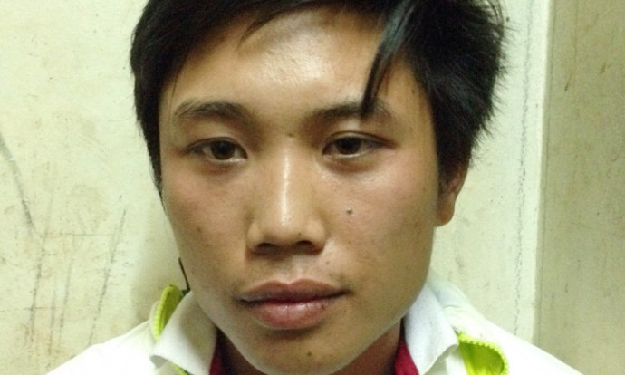 Đối tượng Nguyễn Thế Mỹ bị tạm giữ hình sự đối với hành vi chống người thi hành công vụ. Ảnh: CA cung cấp