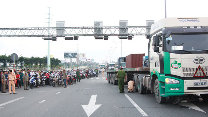 Hiện trường vụ tai nạn.
