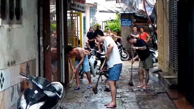 Hiện trường vụ cháy do đốt vàng mã đầu tháng 7 âm lịch