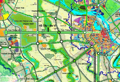 Một phối cảnh trục Hồ Tây - Ba Vì 