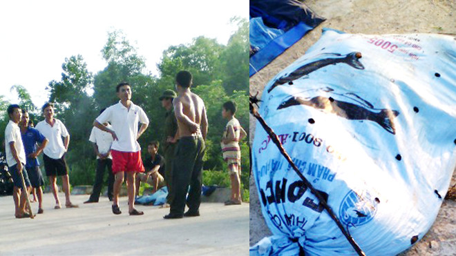 Người dân bức xúc trước việc thường xuyên bị bắt chó và tang vật của 4 tên trộm chó bỏ lại sau khi bị người dân truy đuổi