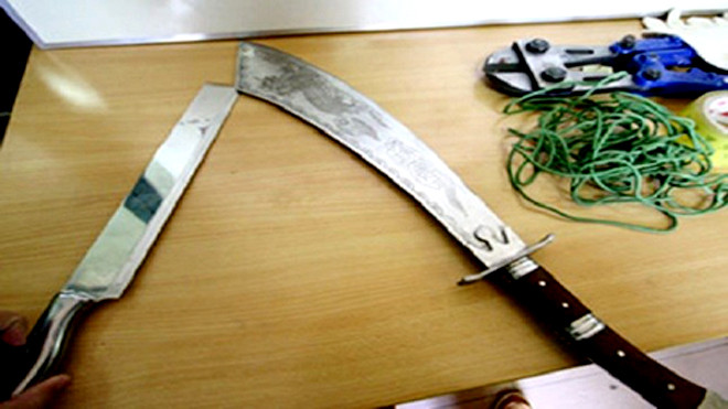 Hung khí các bị cáo dùng chém người đến chết. Ảnh chỉ có tính chất minh họa