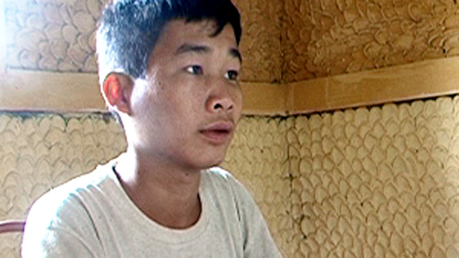 Đối tượng Lành Văn Điệp tại cơ quan điều tra