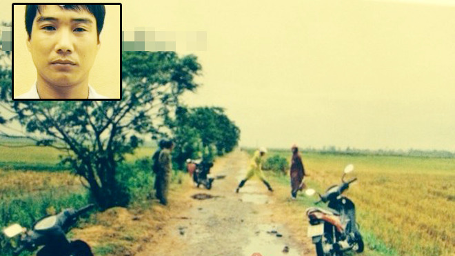 Hiện trường vụ án và đối tượng Trần Ngọc Thương khi bị bắt