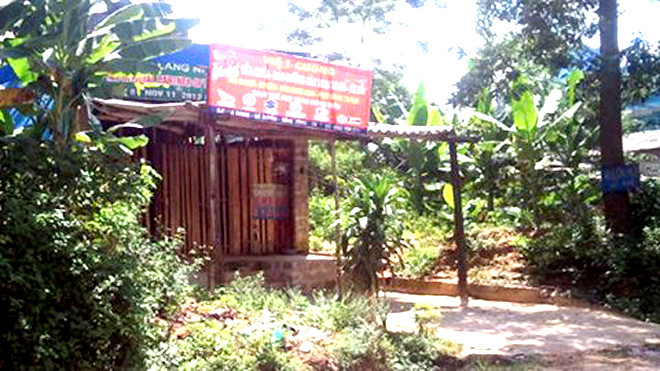 Ngôi nhà của gia đình đối tượng Nguyễn Văn Hùng nơi xảy ra sự việc