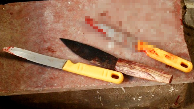 Tang vật gây án bị công an thu giữ