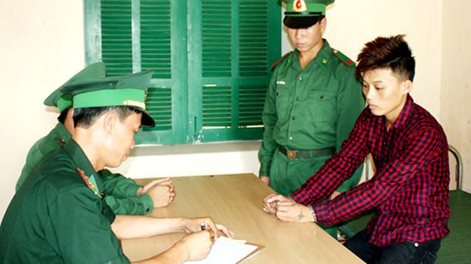 Đối tượng Triệu Văn Sú tại cơ quan điều tra