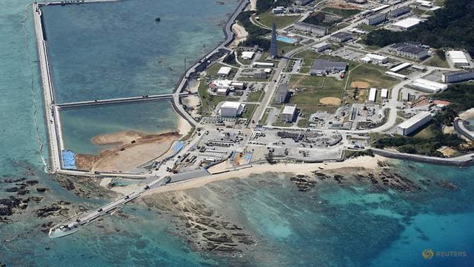 Căn cứ mới ở quận Nago, tỉnh Okinawa mà lực lượng không quân thuộc thủy quân lục chiến Mỹ tại Futenma sẽ chuyển đến. (Ảnh: Reuters)