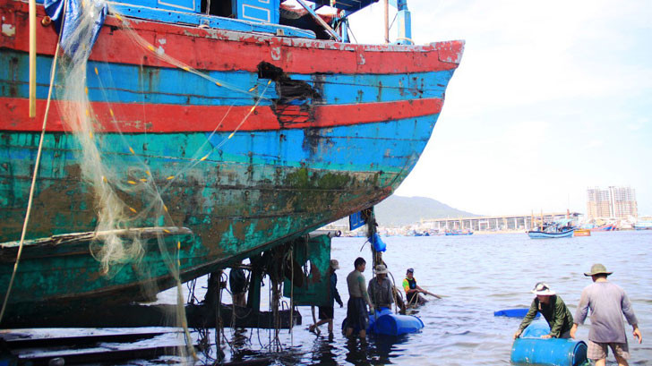 Chủ tàu ĐNa 90152 TS dự kiến kiện chủ tàu Trung Quốc ra TAND Đà Nẵng vào tháng 7/2014. Ảnh: Nguyễn Huy