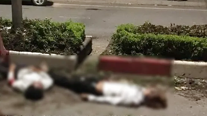 Hiện trường vụ tai nạn.