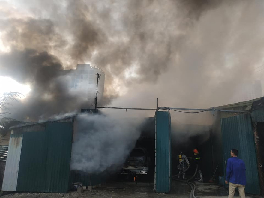 Hiện trường vụ cháy.