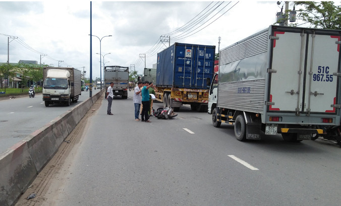 Hiện trường vụ tai nạn.