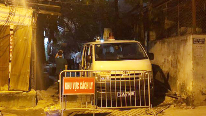 Khu vực cách ly tại ngách 59/165 phố Cầu Giấy