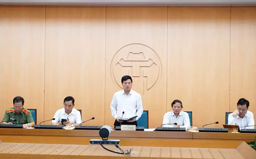 Phó Chủ tịch UBND thành phố Hà Nội Ngô Văn Quý kết luận cuộc họp