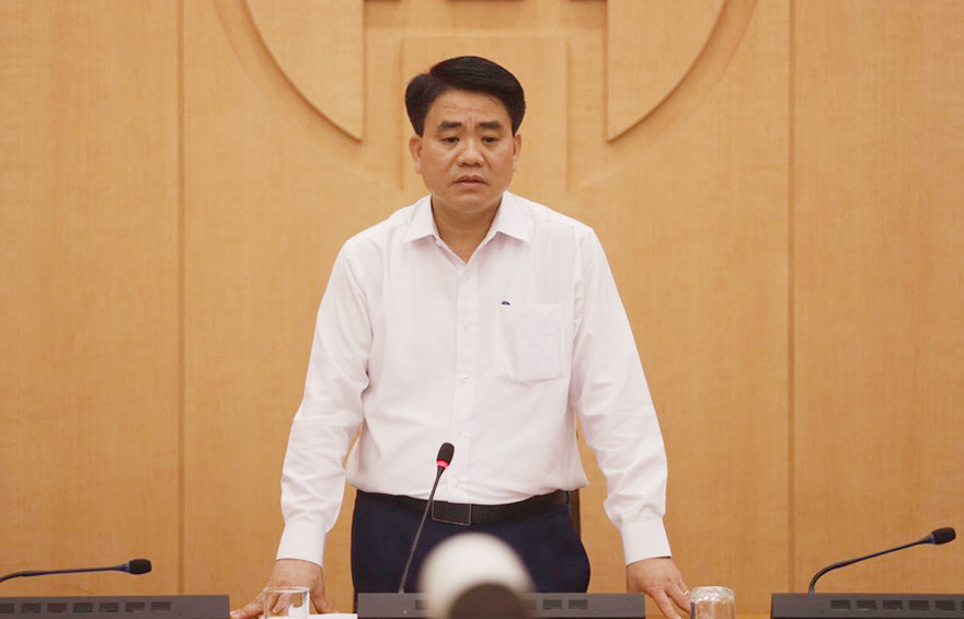 Chủ tịch UBND thành phố Hà Nội phát biểu kết luận cuộc họp chiều 19/8