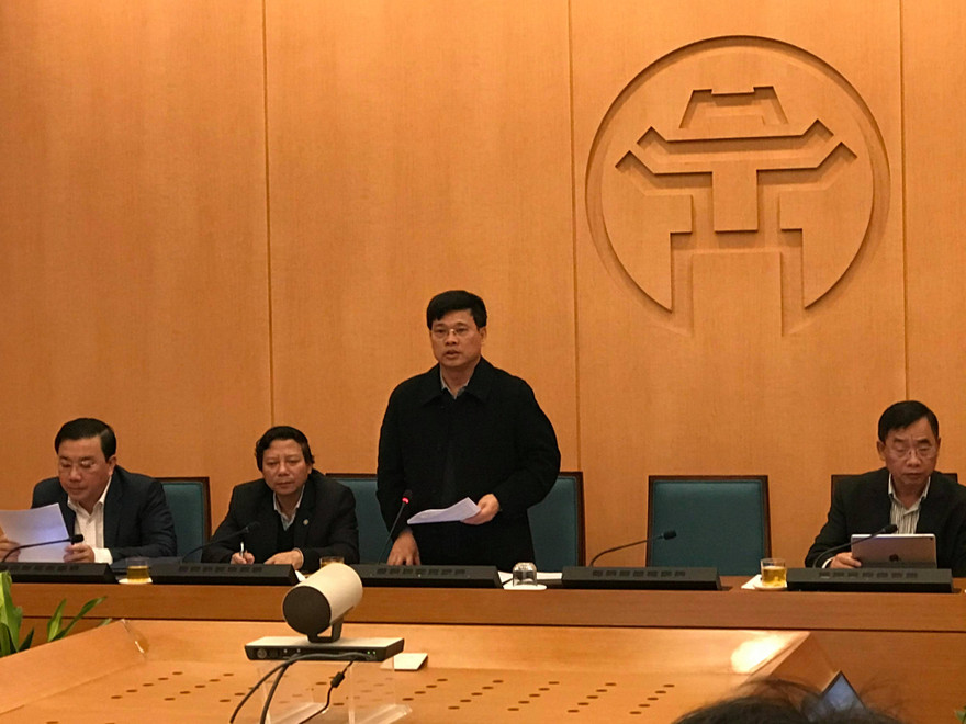 Phó Chủ tịch UBND thành phố Hà Nội Ngô Văn Quý phát biểu tại buổi làm việc