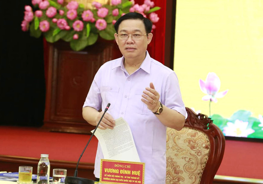 Bí thư Thành ủy Hà Nội Vương Đình Huệ