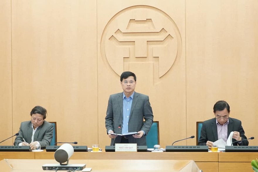 Phó Chủ tịch UBND thành phố Hà Nội Ngô Văn Quý phát biểu tại phiên họp