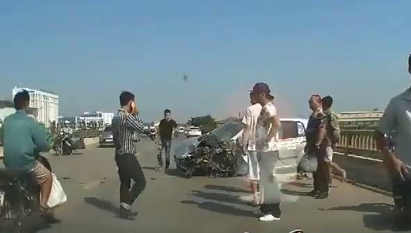 Hiện trường vụ tai nạn.