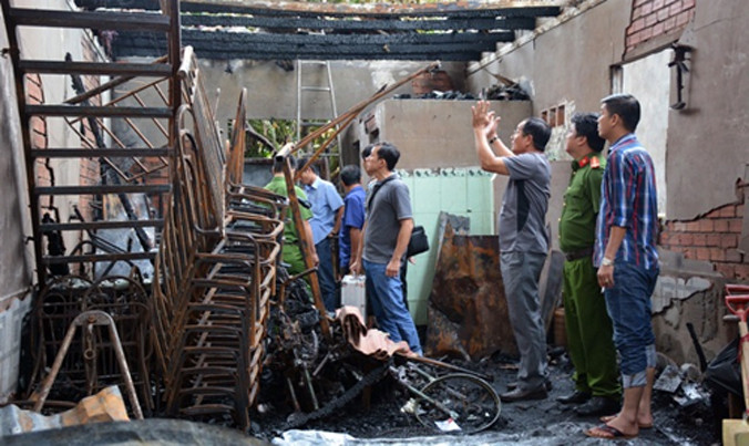 Hiện trường vụ cháy.