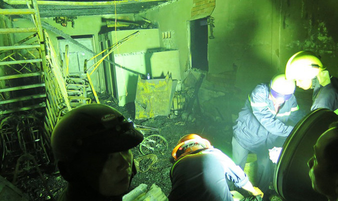 Hiện trường vụ cháy.