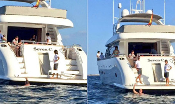 Fan Messi bơi ra biển để gặp thần tượng