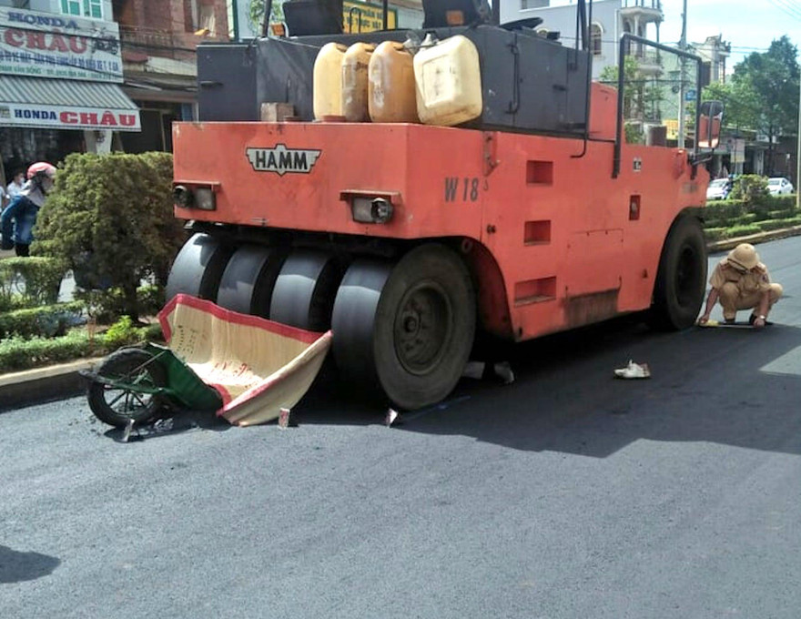 Hiện trường vụ tai nạn.