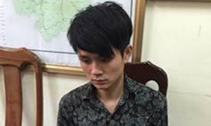 Đối tượng Chu Văn Đức khai nhận hành vi tại công an. Ảnh: CA Lạng Sơn cung cấp.