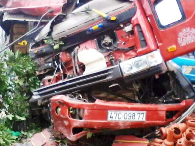 Hiện trường vụ tai nạn.