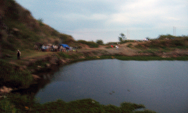 Khu vực phát hiện xác chết nạn nhân.