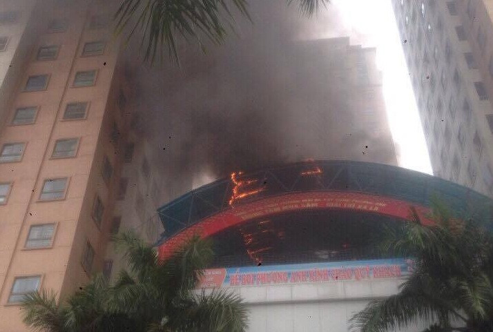 Hiện trường đám cháy. Ảnh: CTV.