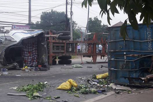 Hiện trường vụ tai nạn.