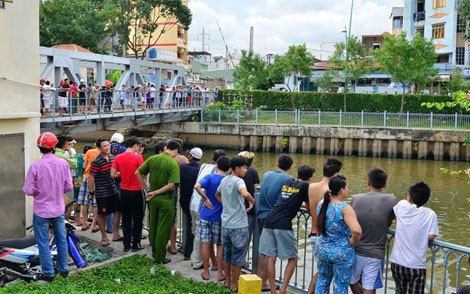 Hiện trường nơi ông Thuận bị chết đuối.