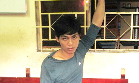 Đối tượng Chí Tâm tại cơ quan công an